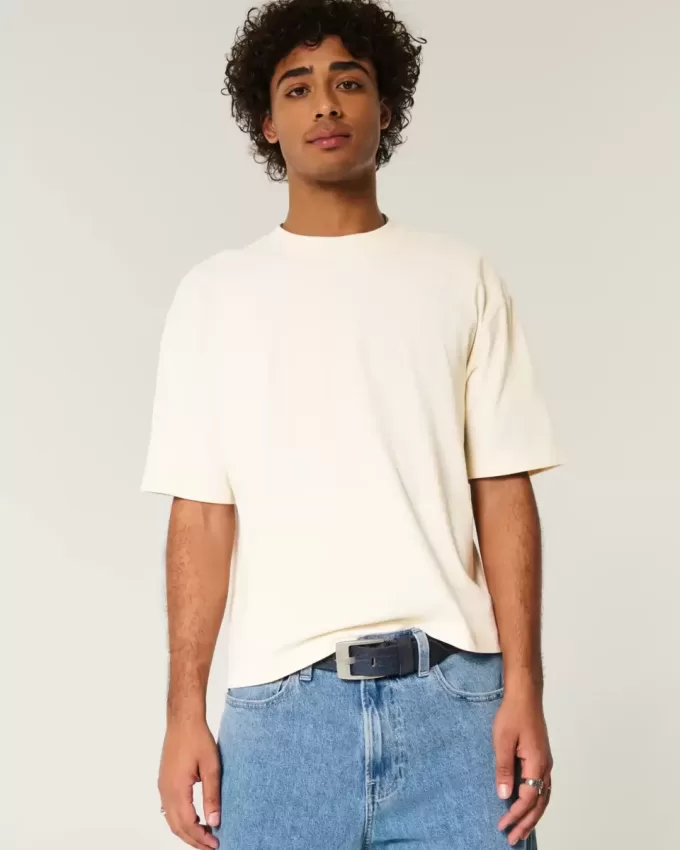 Boxig tungvikts T-shirt för Crop Crew