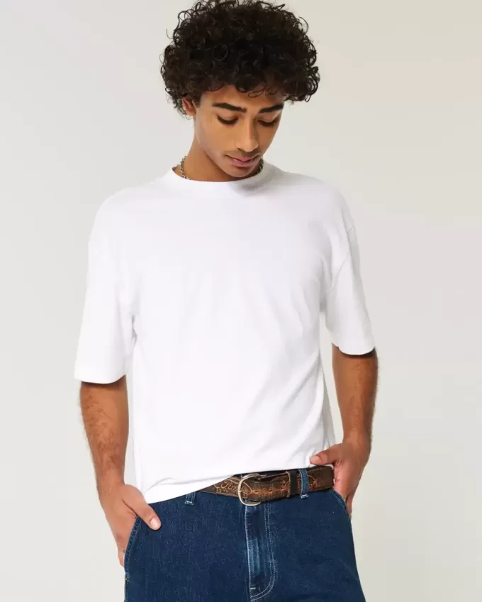 Boxig tungvikts T-shirt för Crop Crew Boxig tungvikts T-shirt för Crop Crew