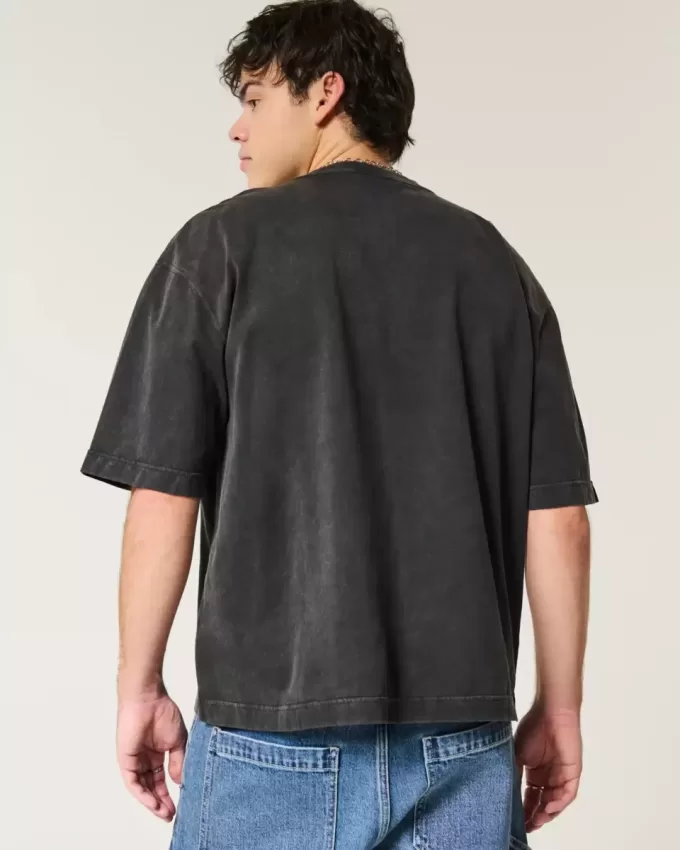 Boxig tungvikts T-shirt för Crop Crew