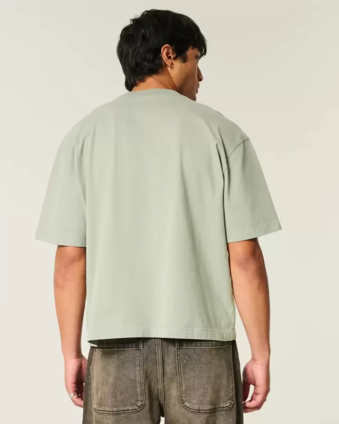 Boxig tungvikts T-shirt för Crop Crew