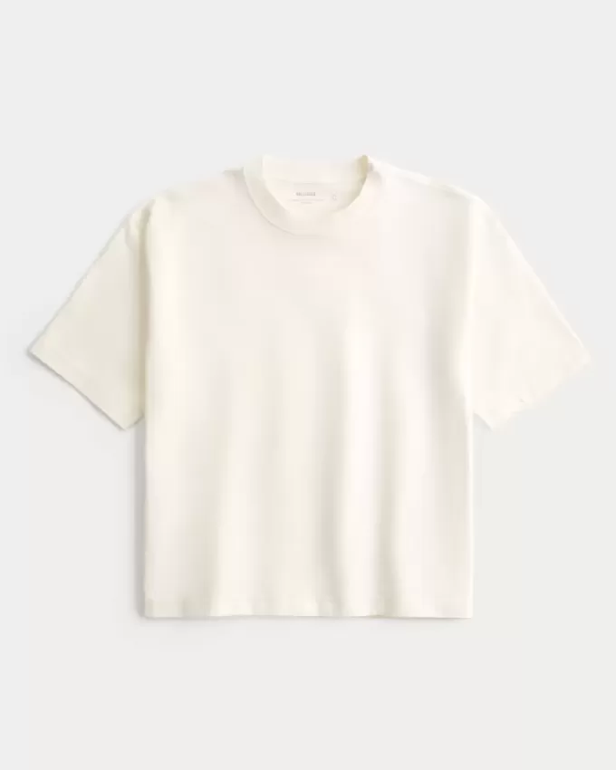 Boxig tungvikts T-shirt för Crop Crew