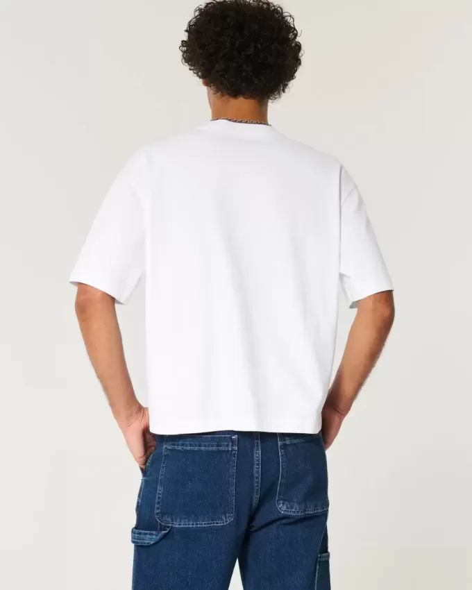 Boxig tungvikts T-shirt för Crop Crew Boxig tungvikts T-shirt för Crop Crew