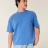 Boxig tungvikts T-shirt för gröda tvättad besättning Boxig tungvikts T-shirt för gröda tvättad besättning