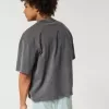 Boxig tungvikts T-shirt för gröda tvättad besättning Boxig tungvikts T-shirt för gröda tvättad besättning