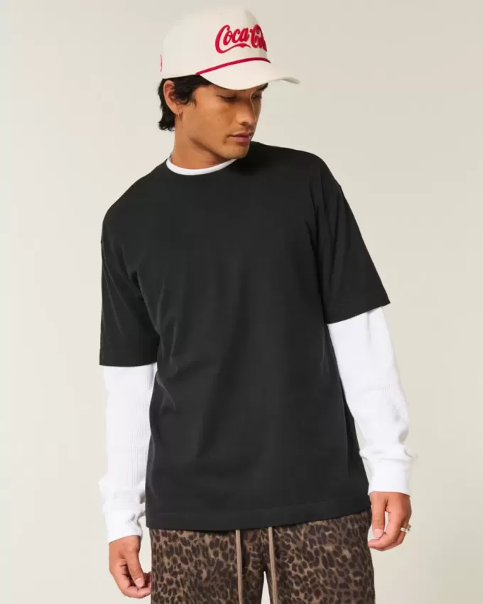 Boxig tungvikts T-shirt i bomull Boxig tungvikts T-shirt i bomull