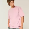Boxig tungvikts T-shirt i bomull