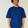 Boxig tungvikts T-shirt i bomull