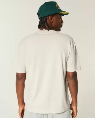 Boxig tungvikts T-shirt i bomull