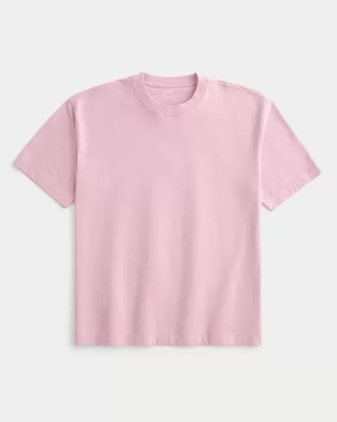 Boxig tungvikts T-shirt i bomull