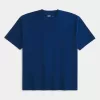 Boxig tungvikts T-shirt i bomull