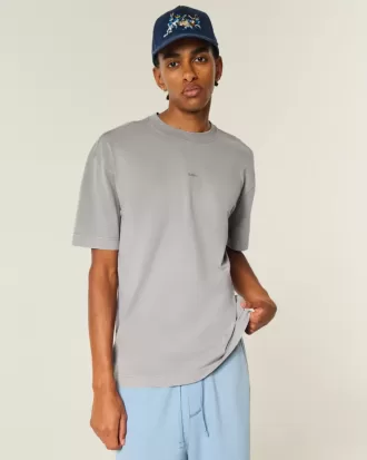 Boxig tungvikts T-shirt med logotyp