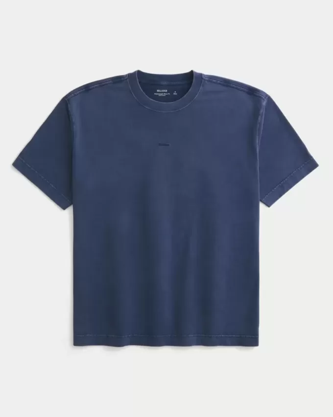 Boxig tungvikts T-shirt med logotyp