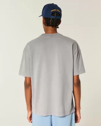 Boxig tungvikts T-shirt med logotyp