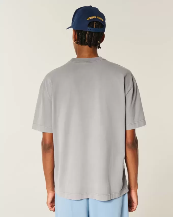 Boxig tungvikts T-shirt med logotyp