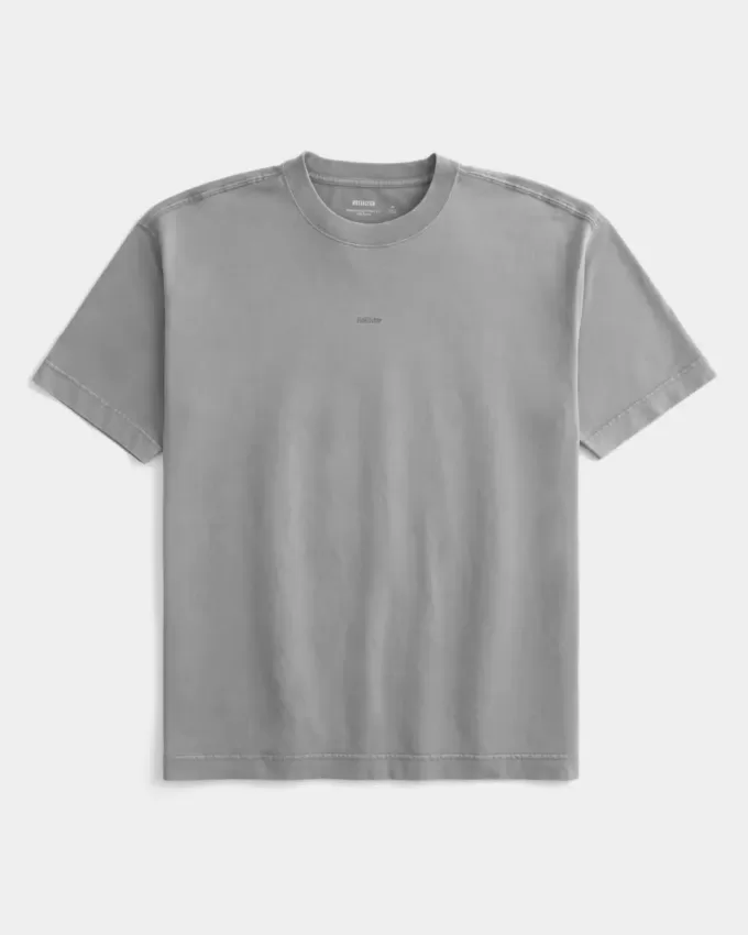 Boxig tungvikts T-shirt med logotyp
