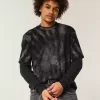Boxig tungvikts T-shirt med Tie-Dye Cotton Crew