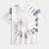 Boxig tungvikts T-shirt med Tie-Dye Cotton Crew