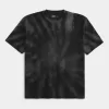 Boxig tungvikts T-shirt med Tie-Dye Cotton Crew