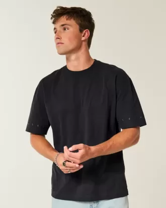 Boxig tungviktstjärna utsmyckad besättning T-shirt