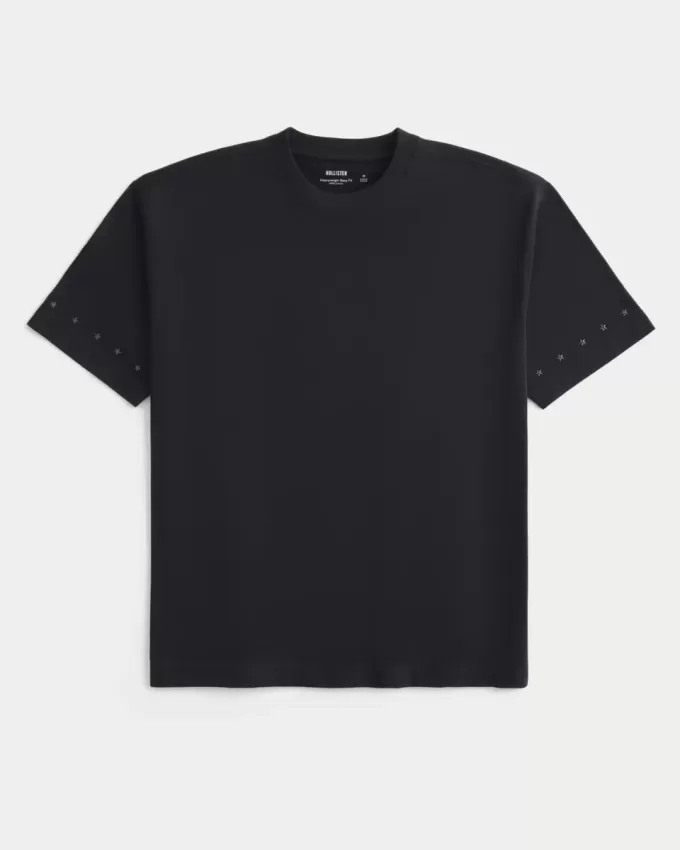 Boxig tungviktstjärna utsmyckad besättning T-shirt Boxig tungviktstjärna utsmyckad besättning T-shirt