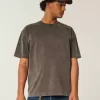 Boxig tungviktstvättad bomull T-shirt Boxig tungviktstvättad bomull T-shirt