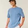Boxig tungviktstvättad bomull T-shirt Boxig tungviktstvättad bomull T-shirt