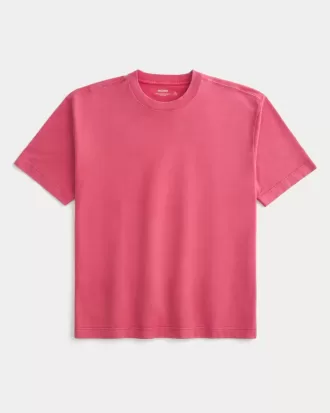 Boxig tungviktstvättad bomull T-shirt