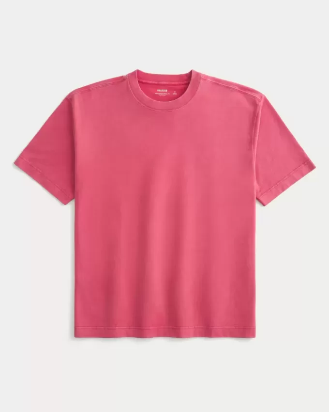 Boxig tungviktstvättad bomull T-shirt Boxig tungviktstvättad bomull T-shirt