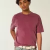 Boxig tungviktstvättad bomull T-shirt Boxig tungviktstvättad bomull T-shirt