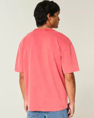 Boxig tungviktstvättad bomull T-shirt