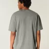 Boxig tungviktstvättad bomull T-shirt Boxig tungviktstvättad bomull T-shirt