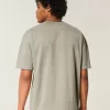 Boxig tungviktstvättad bomull T-shirt Boxig tungviktstvättad bomull T-shirt