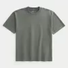 Boxig tungviktstvättad bomull T-shirt
