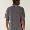 Boxig tungviktstvättad bomull T-shirt Boxig tungviktstvättad bomull T-shirt