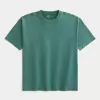 Boxig tungviktstvättad bomull T-shirt Boxig tungviktstvättad bomull T-shirt