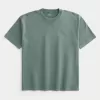 Boxig tungviktstvättad bomull T-shirt Boxig tungviktstvättad bomull T-shirt