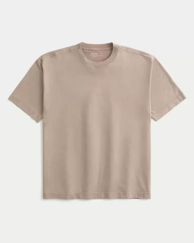 Boxig tungviktstvättad bomull T-shirt Boxig tungviktstvättad bomull T-shirt
