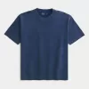 Boxig tungviktstvättad bomull T-shirt