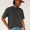 Boxig tungviktstvättad Crew T-shirt Boxig tungviktstvättad Crew T-shirt