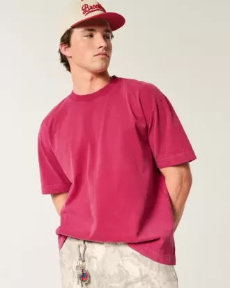 Boxig tungviktstvättad Crew T-shirt