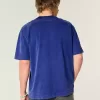Boxig tungviktstvättad Crew T-shirt Boxig tungviktstvättad Crew T-shirt