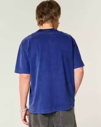 Boxig tungviktstvättad Crew T-shirt