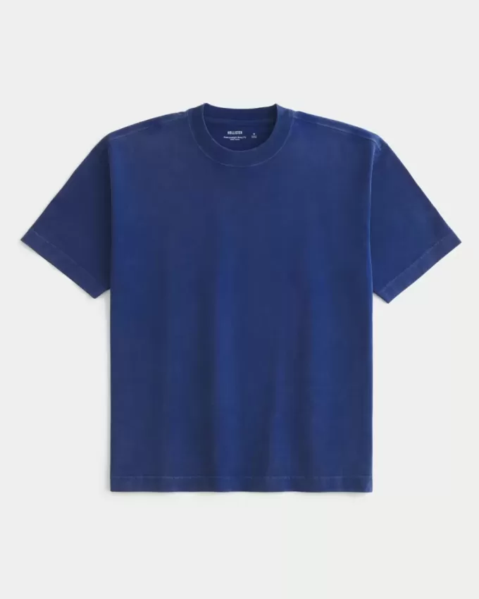 Boxig tungviktstvättad Crew T-shirt Boxig tungviktstvättad Crew T-shirt