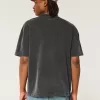 Boxig tungviktstvättad Crew T-shirt Boxig tungviktstvättad Crew T-shirt