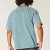 Boxig tungviktstvättad Crew T-shirt