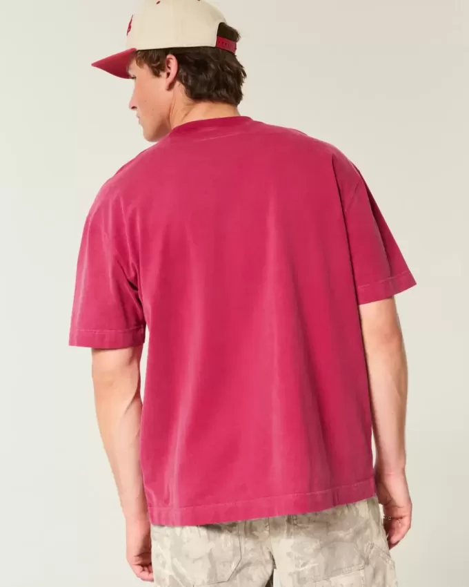 Boxig tungviktstvättad Crew T-shirt