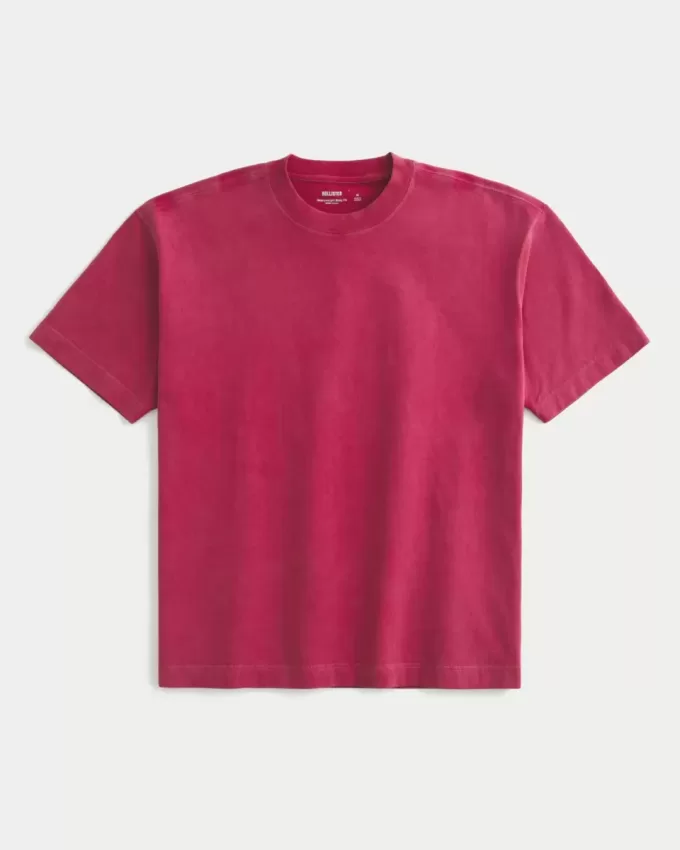 Boxig tungviktstvättad Crew T-shirt