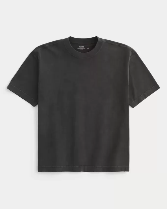 Boxig tungviktstvättad Crew T-shirt Boxig tungviktstvättad Crew T-shirt