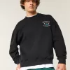 Boxy Atlas Bronze Gym Graphic Crew Sweatshirt