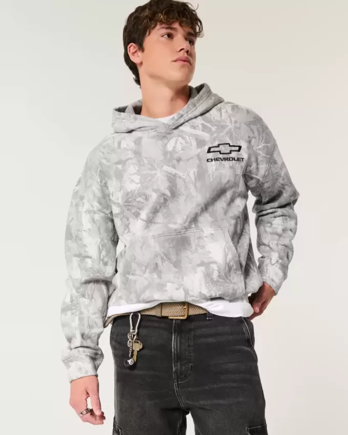 Boxy Camo Chevrolet Graphic Hoodie Boxy Camo Chevrolet Graphic Hoodie